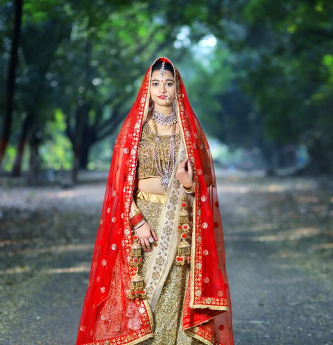 Embroidered net Bridal Lehenga Choli, Occasion : Wedding Wear