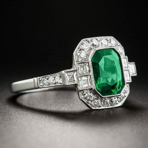 925 Sterling Silver Emerald Ring