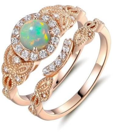 925 Sterling Silver Opal Ring