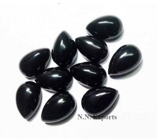 Black Onyx Pear Cabochon Gemstone