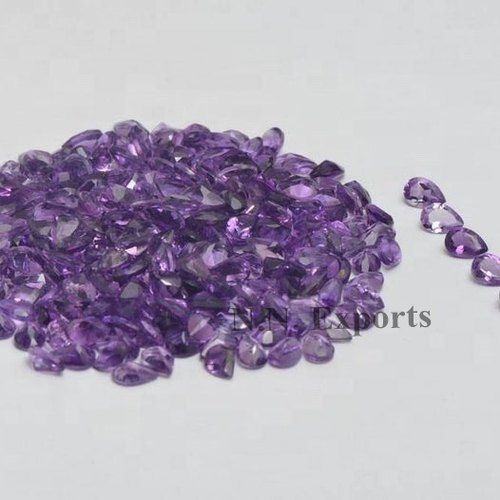 Brazil Amethyst Faceted Pear Gemstones