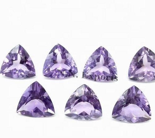 Brazil Amethyst Faceted Trillion Gemstones