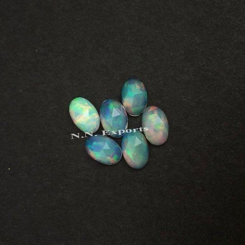 Ethiopian Opal Rose Cut Oval Gemstone