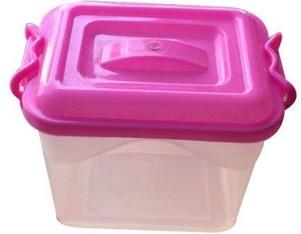 Square Lockable Plastic Container, Color : Multicolor