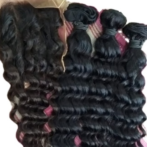 Deep wavy human hair extension