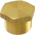 Round Polished Brass Stop Plug, for Electrical Fittings, Feature : Durable