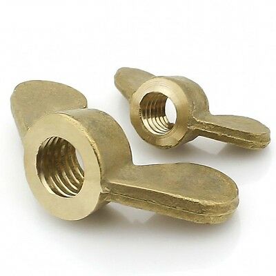 Golden Hexagonal Brass Wing Nuts, Grade : AISI, DIN, GB