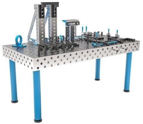Stainless Steel Welding Table, Color : Silver Blue