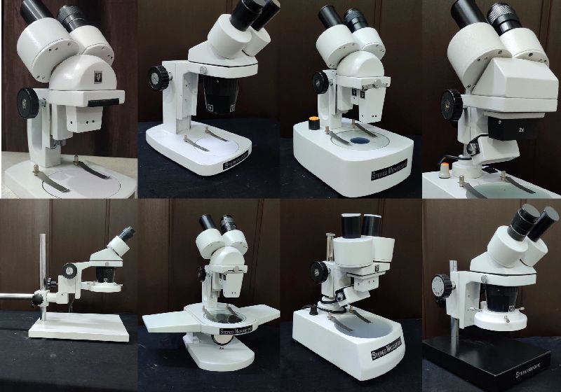 Manual Electricity Aluminium Stereo Microscope, For Science Lab, Laboratory, Size : 150mmx200mm