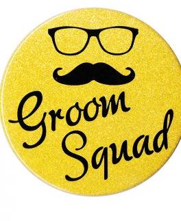 HIPPITY HOP GROOM SQUAD METAL BADGE 3 INCH APPROX FOR BACHELORETTE PARTY