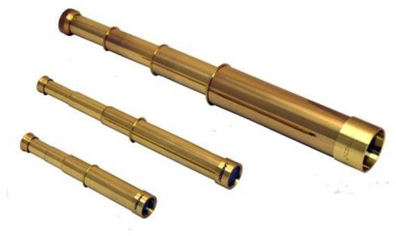 Polished Brass Telescope, for Magnifie View, Color : Golden