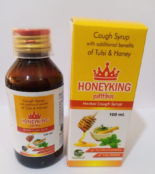 Honeyking-SF Cough Syrup, Plastic Type : Glass Bottle