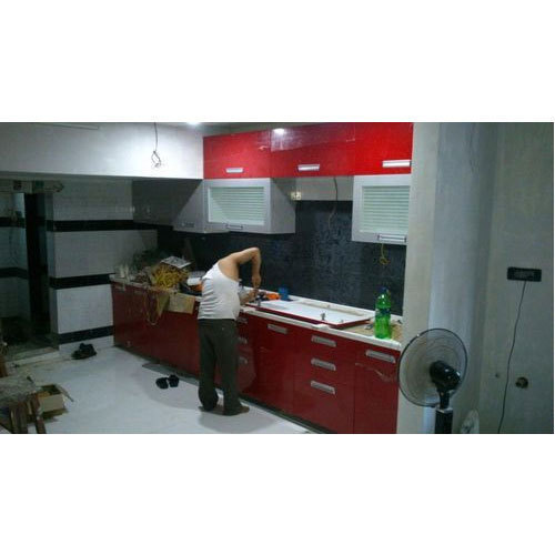 Coated Modular Kitchen Installation Service, Pattern : Designer