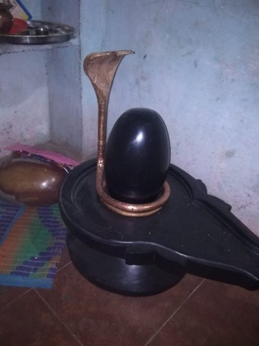 Black Narmada Stone Shiva Lingam