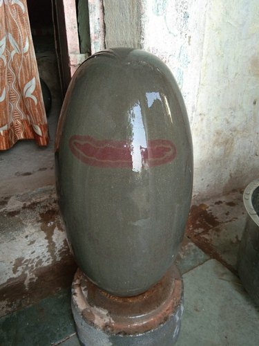 Tripund Dhari Narmada Shivling Stone, Color : Grey