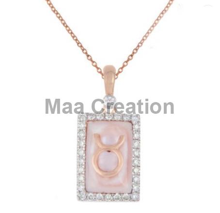 14K Gold and 0.586ct Diamond Pendant