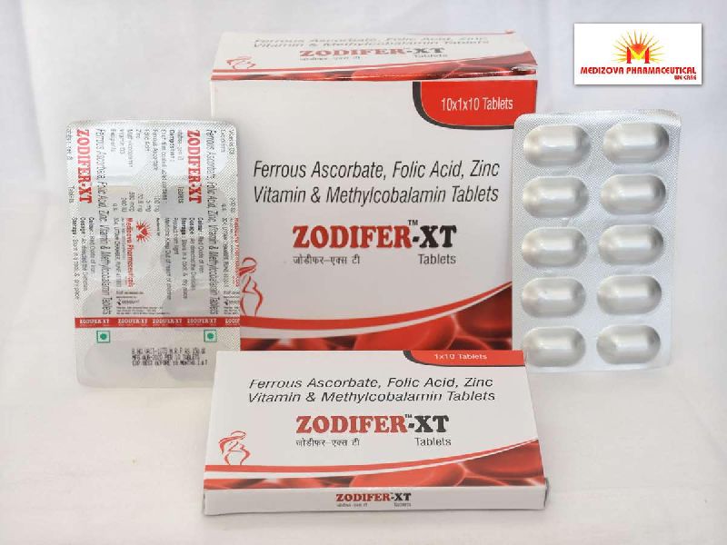 Ferrous Ascorbate, Folic Acid, Zinc & Methylcobalamin Tablets