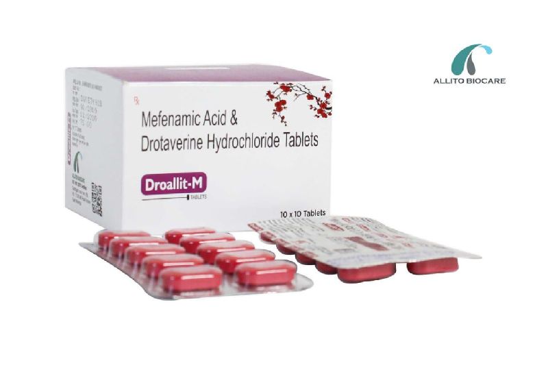 Mefenamic Acid & Drotaverine Hydrochloride Tablets, Grade : Medicine Grade