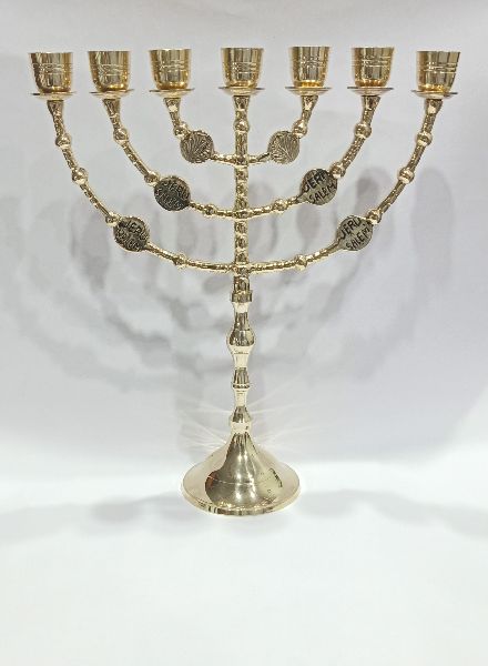 7-Light Jerusalem Menorah, Size : 12 Inch, 30cm