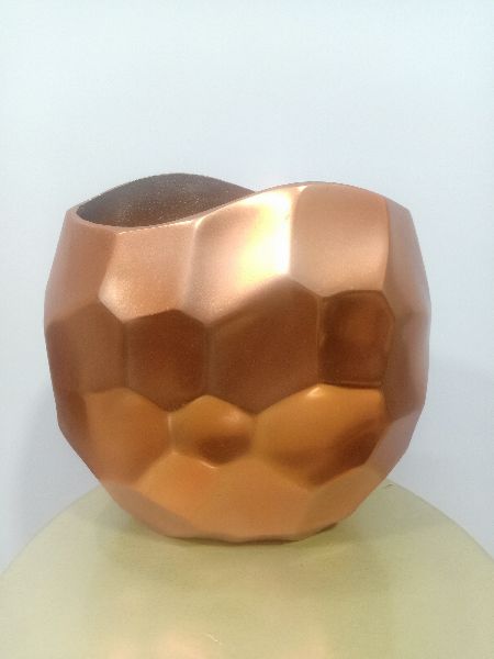 Copper Hammer Design Vase, for Decoration, Pattern : Hammered