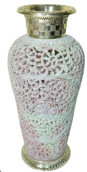 Round Stone Vase, for Home Decor, Feature : Durable, Good Quality