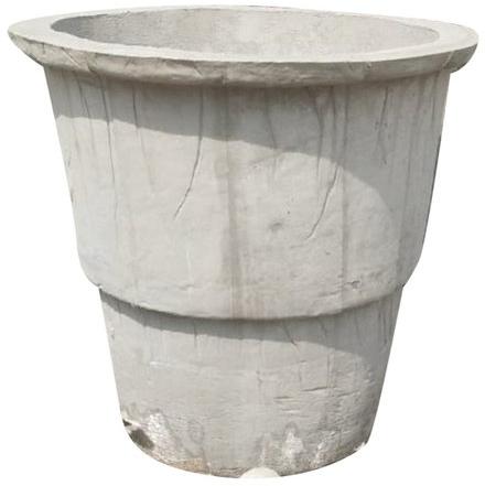 Round Cement Pot, for Gardening, Color : Grey