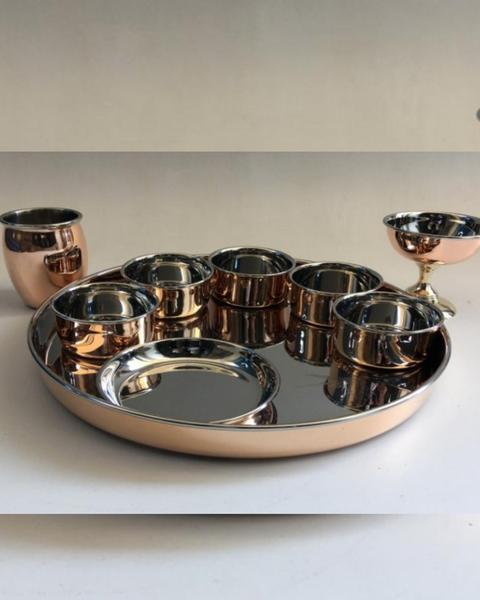 Raza Copper Thali, for Grounding System, Industrial, Feature : Attractive Pattern, Fine Finished