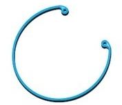 Blue Polished Stainless Steel Capsular Tension Ring, for Hospital, Size : Standard