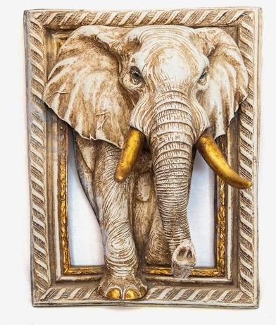 Polished Resin Elephant Wall Frame, Size : 24x22inch, 25x24inch