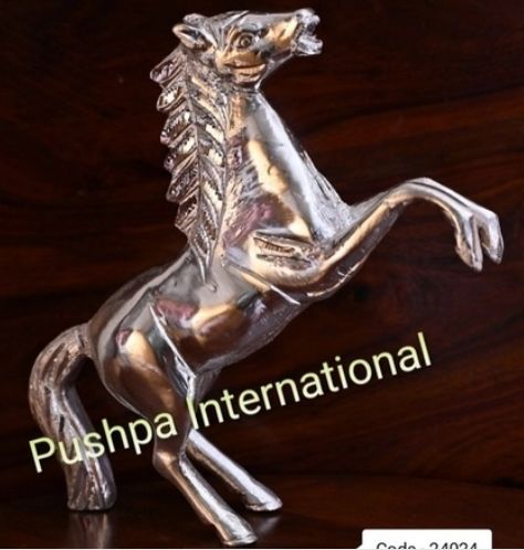 Polished Non Printed White Metal Horse, Style : Antique
