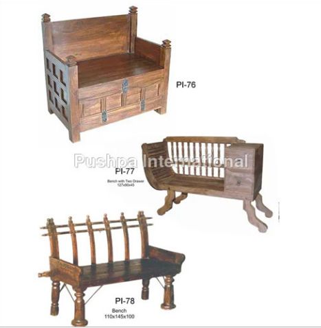 Polished Wooden Bench, Feature : Less Maintenance, Non Breakable, Termite Proof, Easy To Clean