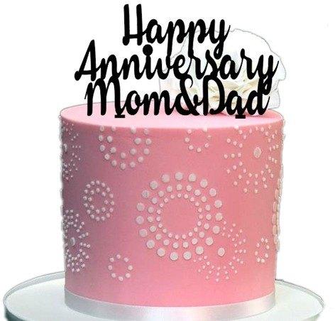 Royals Acrylic Anniversary Cake Topper, for Events, Parties, Color : Black