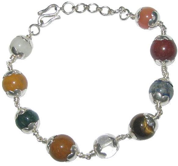 S554666 - Navarathna Bracelet in Silver