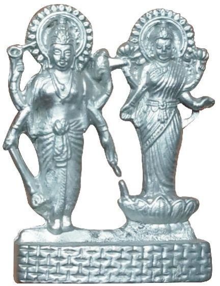 S9100-17 - Lakshmi Narayana Padarasa Vigraham Parad Vigraha Mercury Idol Rasa Silai 2inch 94grams