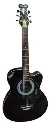 Kaps Wooden Acoustic Guitar, Color : Black