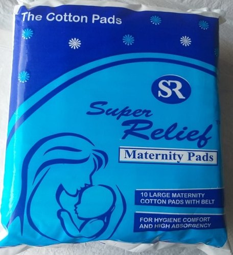 Super Relief Cotton Maternity Pads, Packaging Type : Packet