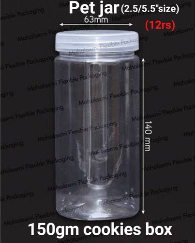 Plastic pet jar, Capacity : 150 gms