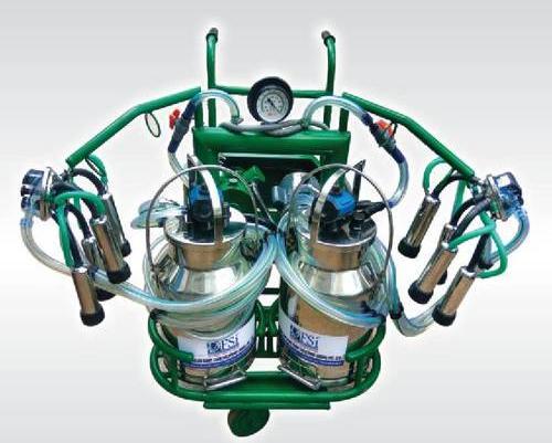 Double Bucket Trolley Milking Machine