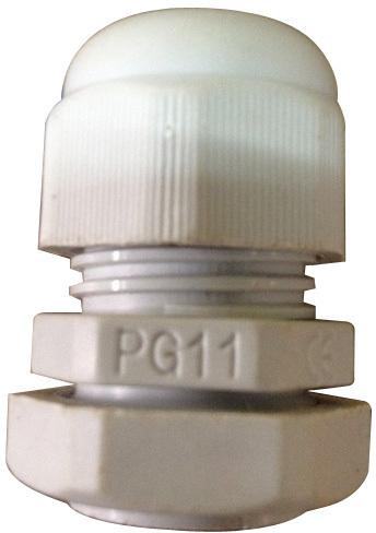 PP PG11 Plastic Cable Gland, Color : White