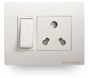 Polycarbonate Wipro Modular Switch, Color : White