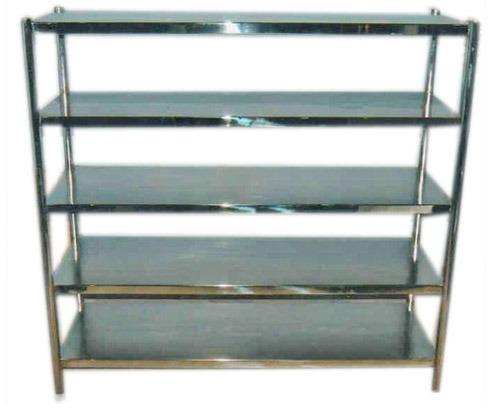 Stainless Steel Storage Rack, Color : Silver