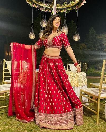 Velvet Lehenga Choli