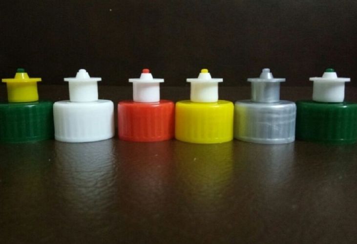 Round 28mm Plastic Pull Push Cap, for Bottle Sealing, Feature : Eco Friendly, Fine Finishing
