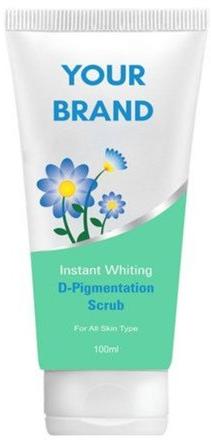 Instant Whitening D Pigmentation Face Scrub, Packaging Size : 100ml