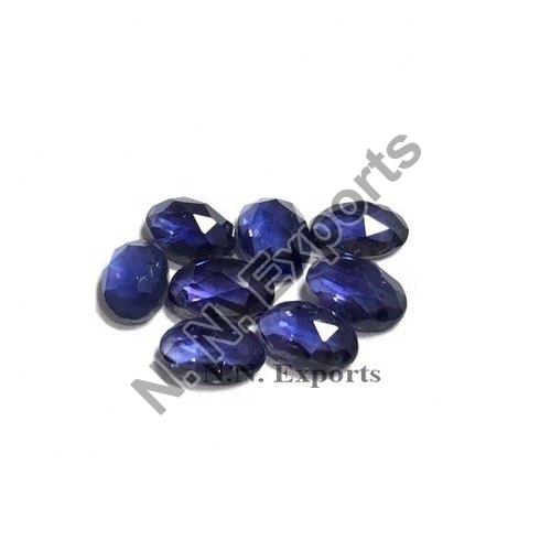 Iolite Rose Cut Oval Gemstones, for Used making Jewellery, Color : Blue