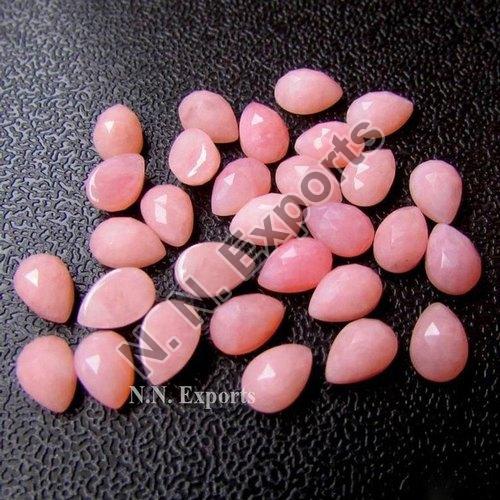 Pink Opal Rose Cut Pear Gemstone, for Jewellery Use, Size : Multisize
