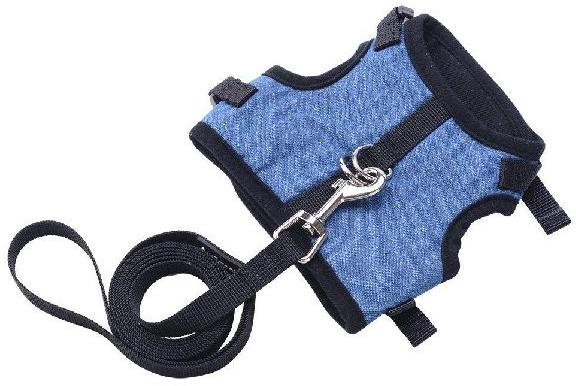Denim Cat Harness with Matching Leash, Feature : High Grip, Best Quality