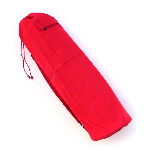 Red Cotton Canvas Yoga Mat Carrier Bag