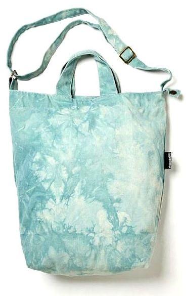 Stone Wash Twill Shopping Tote Bag, Closure Type : Snap, Zipper