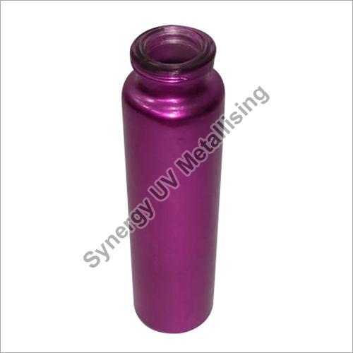 Purple Coated Glass Bottles, Shape : Round